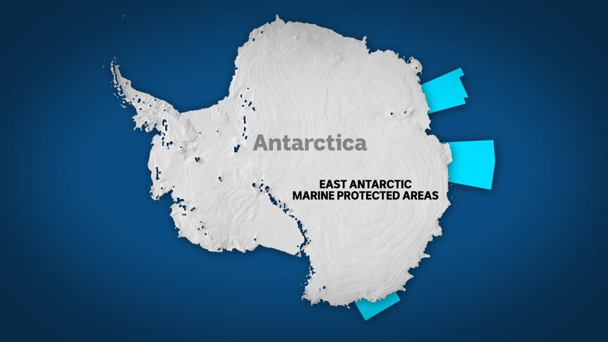 Map of protected areas in Antartica.