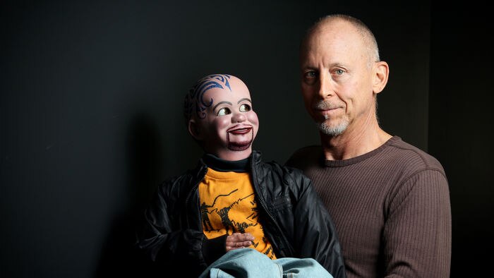 David Strassman with his ventriloquist puppet
