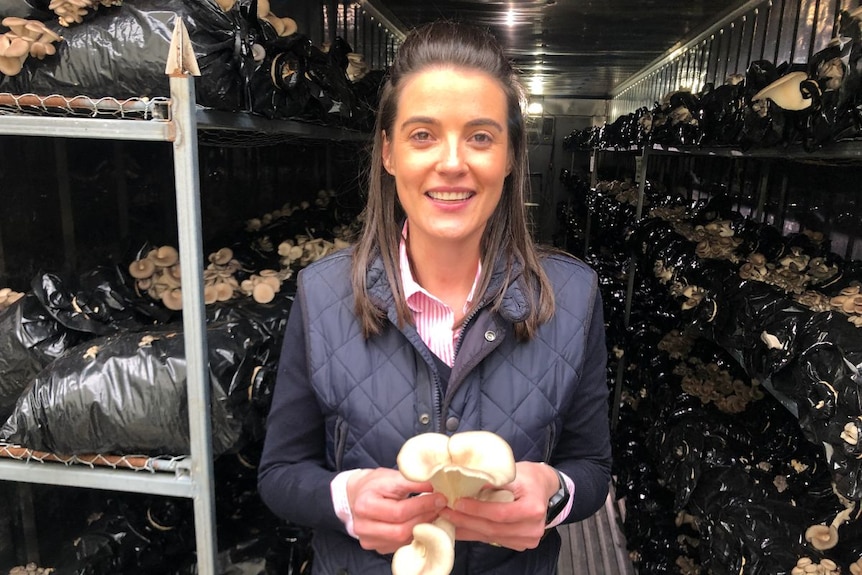 Mushroom producer Georgia Beattie