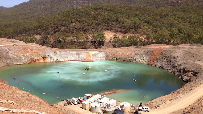 Virtual Curtain treating mine waste water