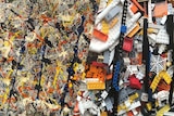 Jackson Pollock's Blue Poles has been recreated with Lego