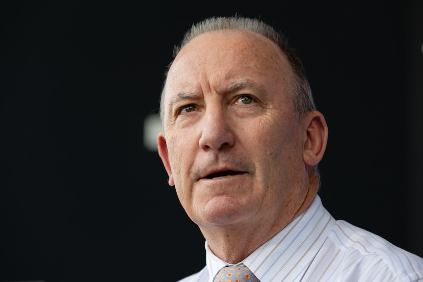 West Coast Eagles Chief Executive Officer Trevor Nisbett speaks at a press conference