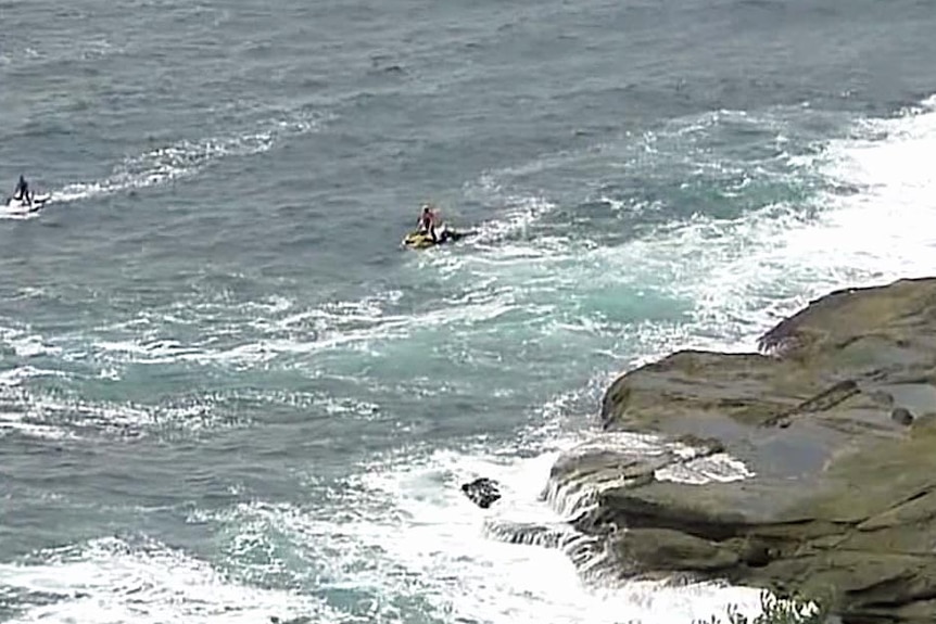 Searchers on jet skis