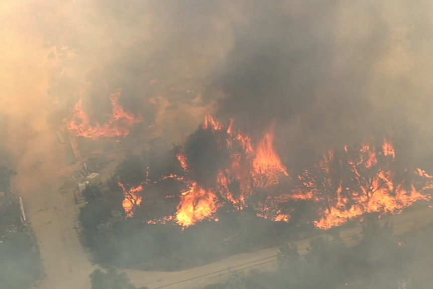 A bushfire in Jandabup