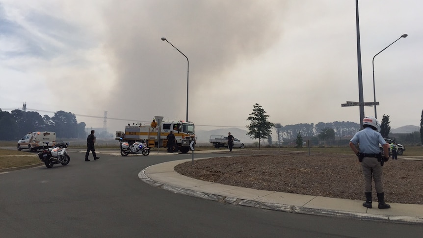 Fire west of Belconnen