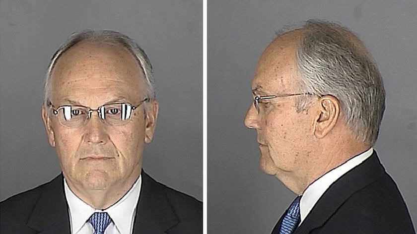 Guilty plea: Idaho Republican Senator Larry Craig in police booking photos taken after his arrest