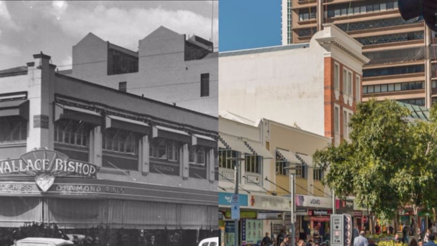 Adelaide and Albert streets composite looking at 1939 and 2017