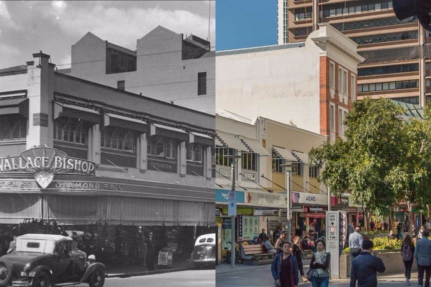 Adelaide and Albert streets composite looking at 1939 and 2017