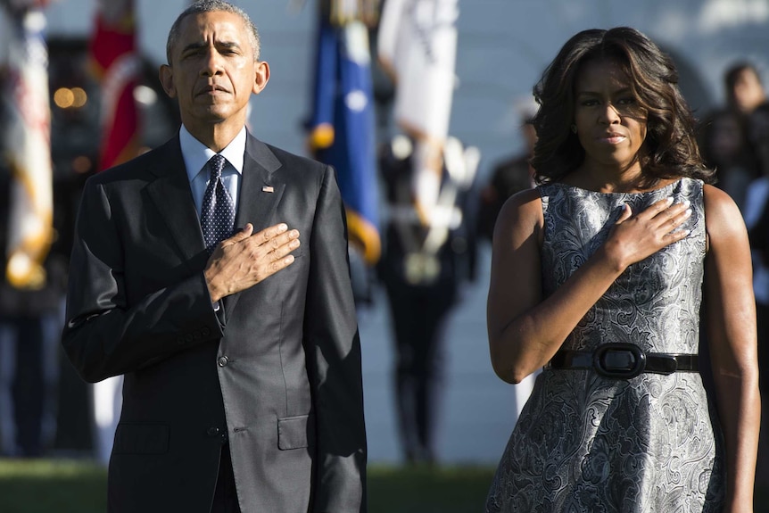 Obamas mark the 14th anniversary of 9/11