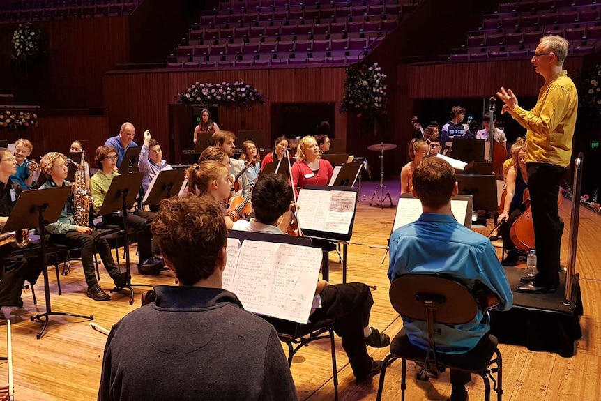 NSW high school students compose, rehearse and perform their music with John Webb from the Academy of St Martin the Fields.