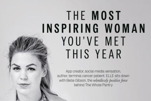 Belle Gibson in Elle magazine