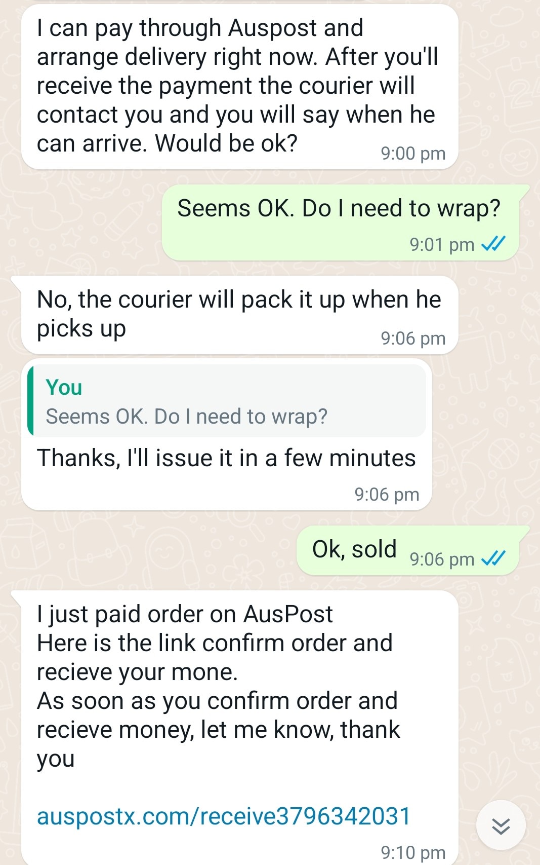 They send my money to a obvious fake bag seller / scammer.these