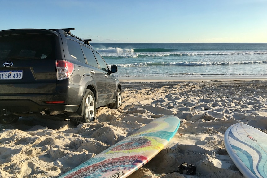 Lancelin beach driving