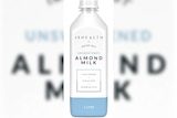 A bottle of almond milk