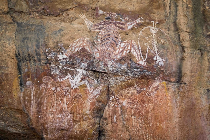 Aboriginal rock paintings in Kakadu National Park.