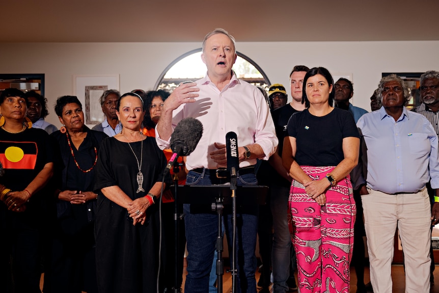 Speaking Anthony Albanese Garma 2023