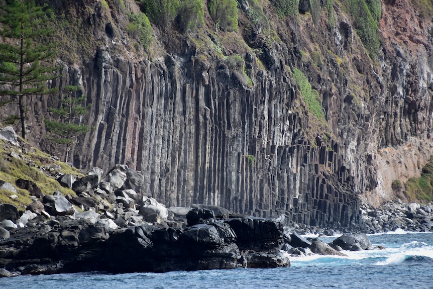 columns of basalt on Norfolk Island