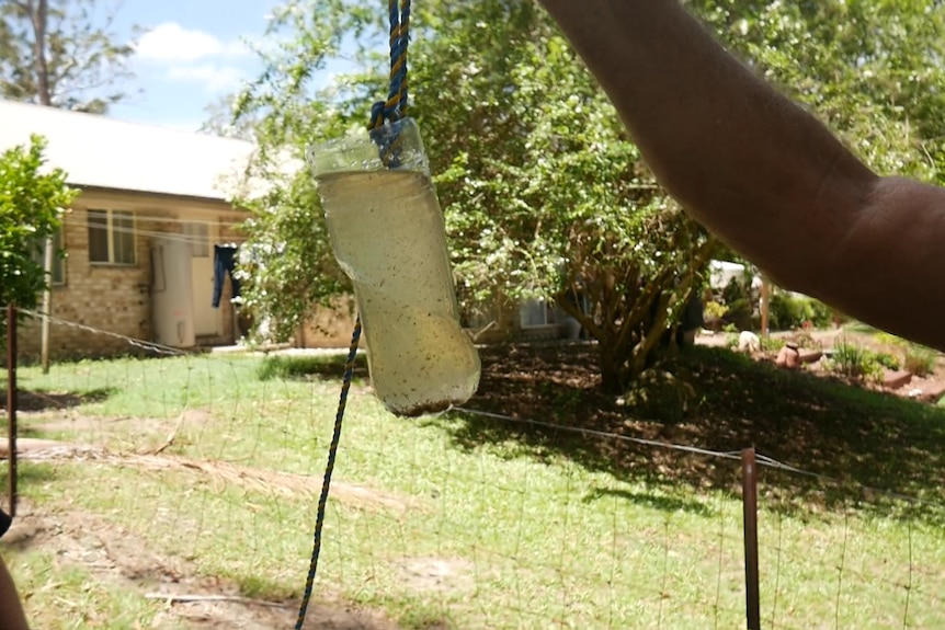 Water test shows bad result, with fragments in water.