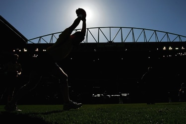 File photo: Umpire warms up (Getty Images: Robert Cianflone)