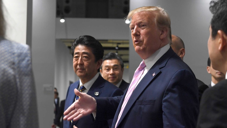 Donald Trump with Shinzo Abe