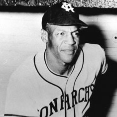 Former American baseball player Buck O'Neil in uniform.