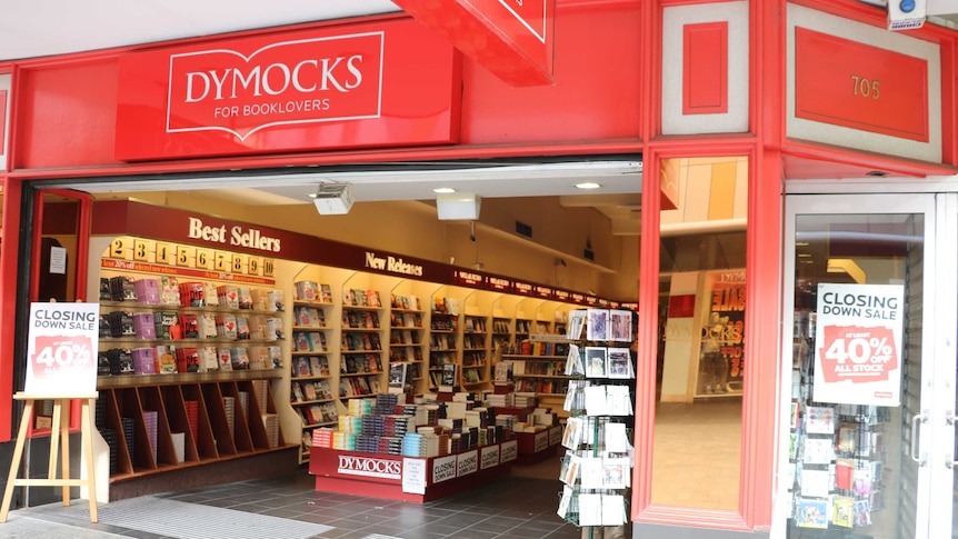 The front of a Dymocks bookstore in Perth.