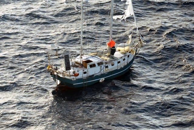 Nick Dwyer's yacht adrift at sea