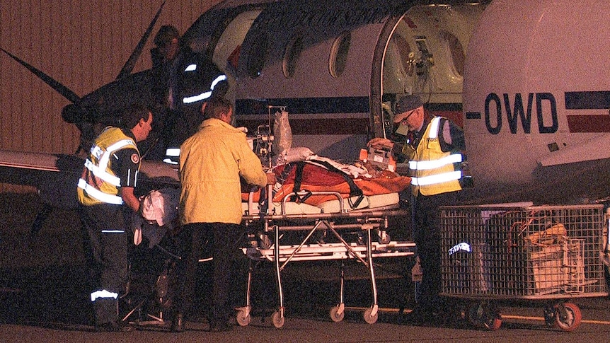 Burnt pilot being flown to Perth from Geraldton after his plane crashed 19 September 2013