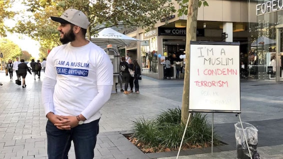 Perth Muslims take to the street of the Perth CBD to condemn Manchester terror attack and to answer questions about their faith.