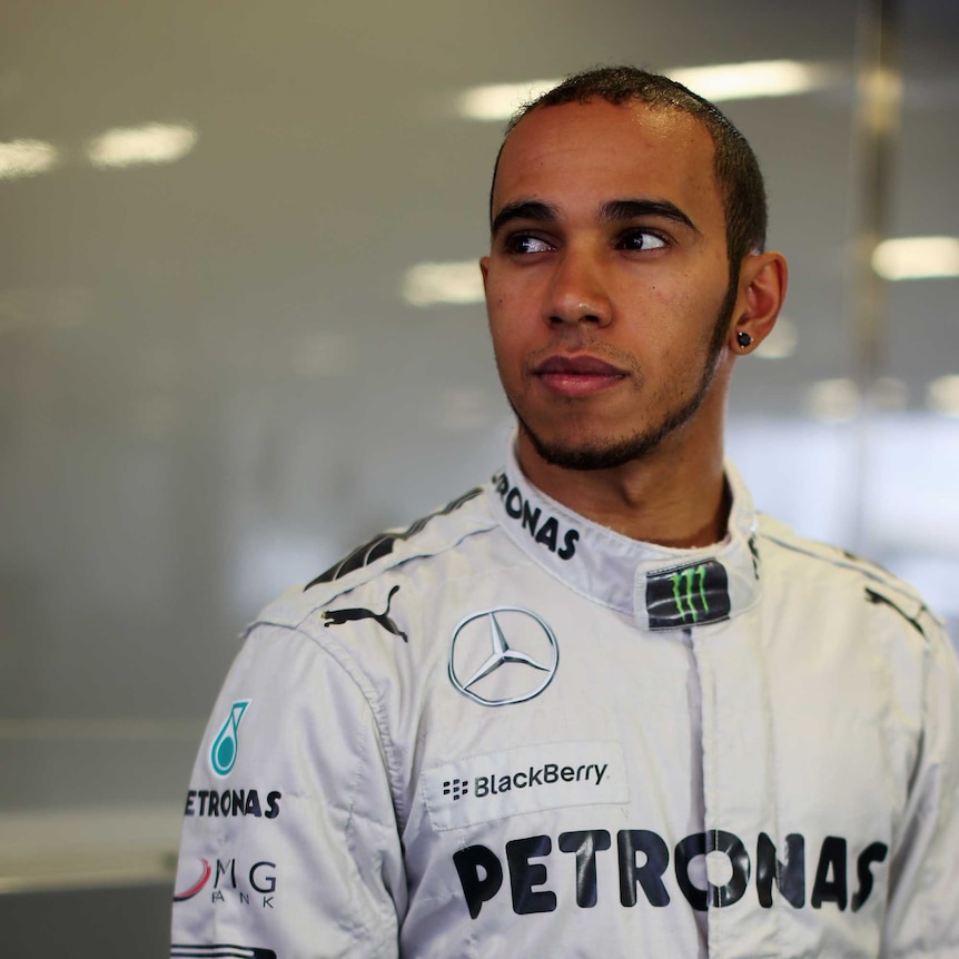 Speed demon ... Mercedes' Lewis Hamilton