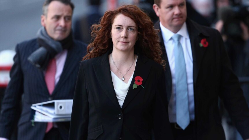 Rebekah Brooks arrives at the Old Bailey in London for the phone-hacking conspiracy trial.