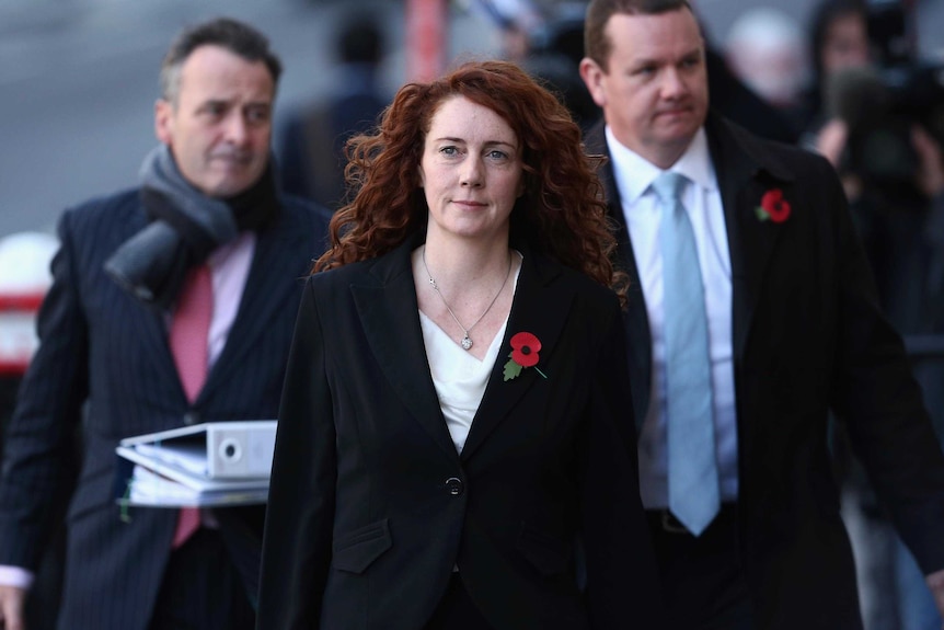 Rebekah Brooks arrives at the Old Bailey in London for the phone-hacking conspiracy trial.