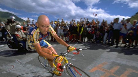Marco Pantani in action