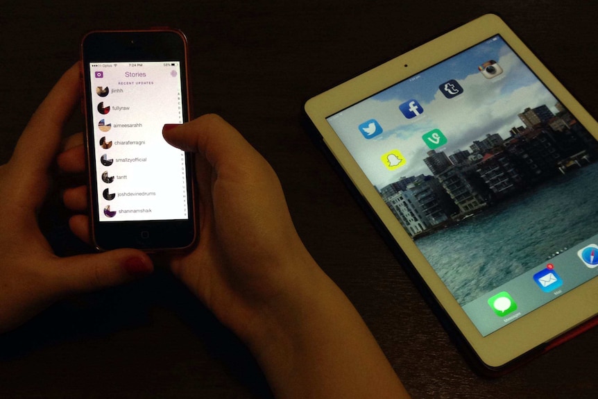 Social media apps across devices