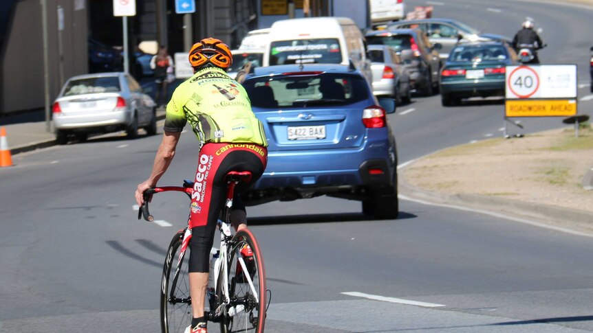 Cyclist in North Adelaide