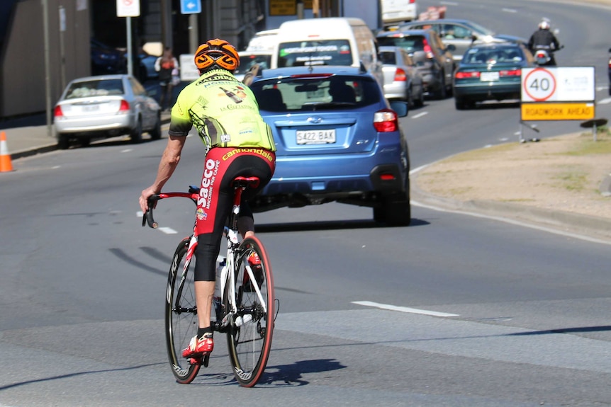 Cyclist in North Adelaide