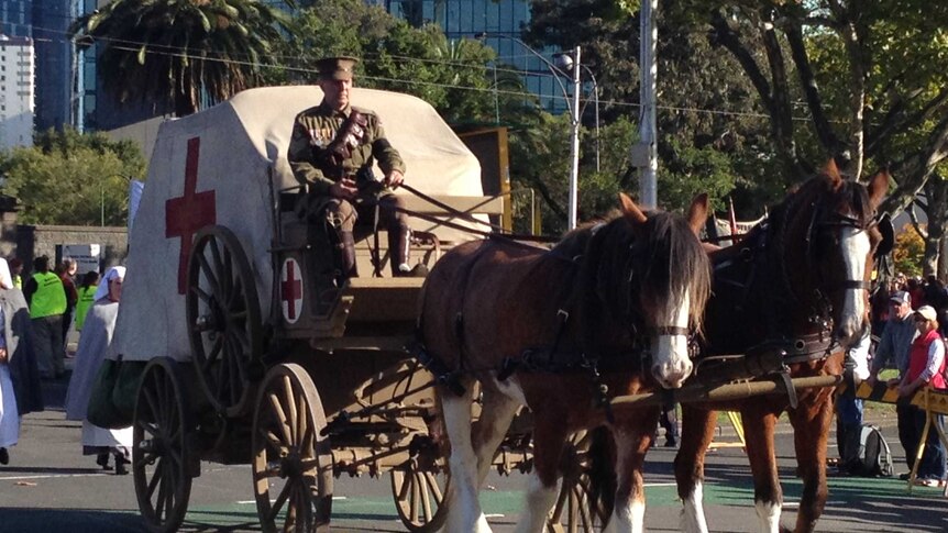 vintage horse and cart Melbourne  parade