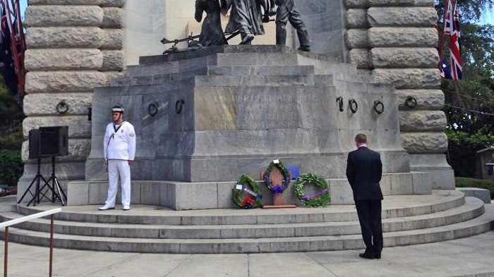Premier Jay Weatherill at the National War Memorial Adelaide on Remembrance Day.