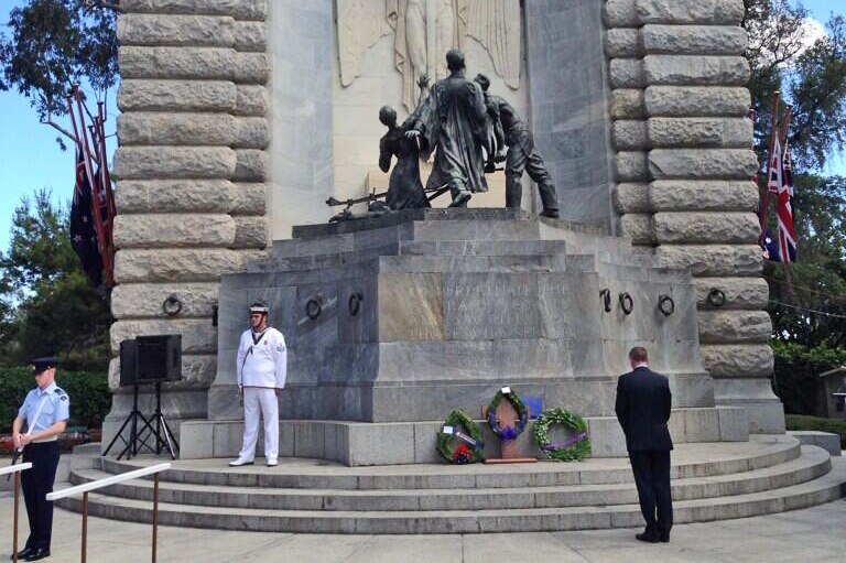 Premier Jay Weatherill at the National War Memorial Adelaide on Remembrance Day.