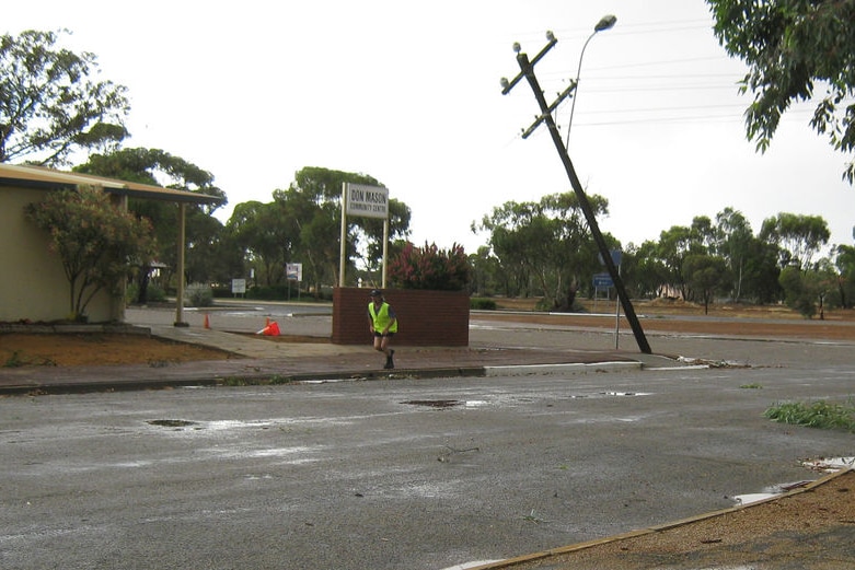 Storm damage in Trayning