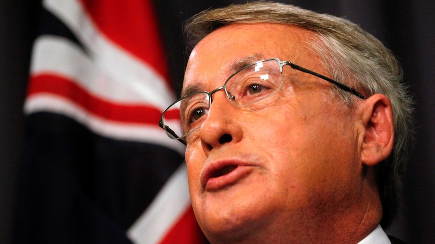 Wayne Swan speaks in Canberra.