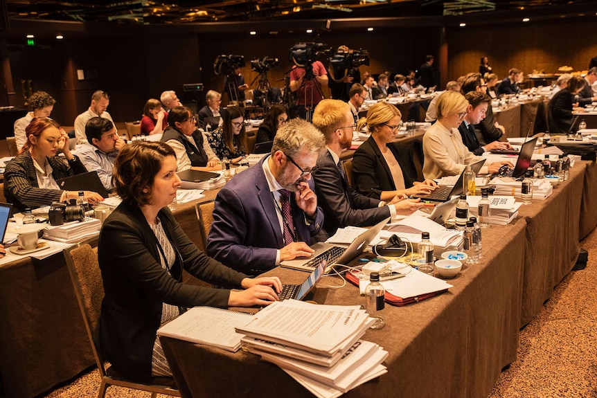 ABC journalists in the Budget lock-up