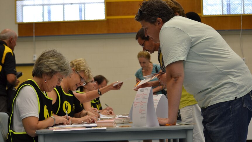 Voters in Nightcliff, in Darwin's north.