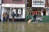 Flooding in Datchet in England's south-east