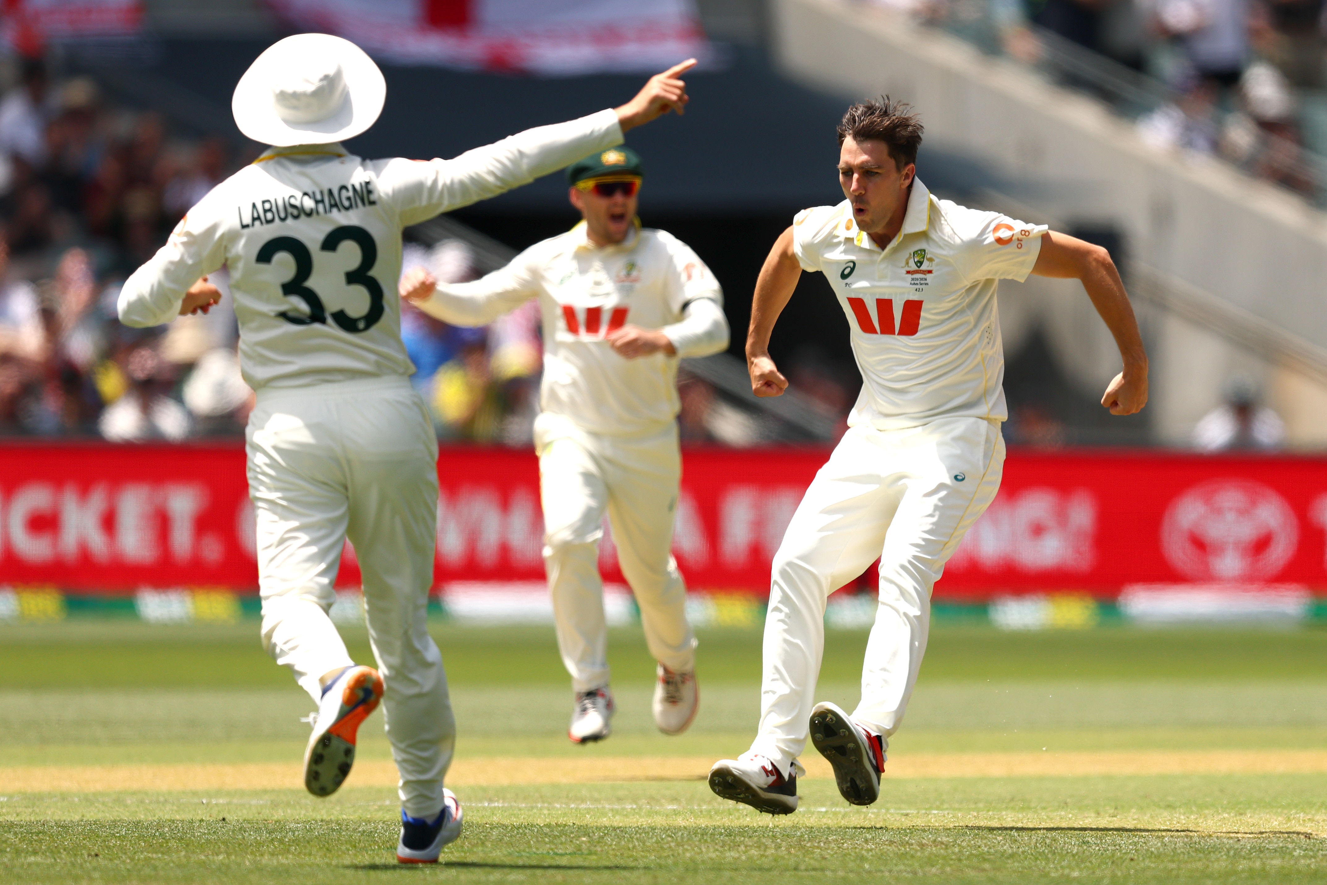 Live: Labuschagne takes scarcely believable catch as Australia strikes after lunch