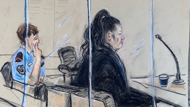 A court sketch of Anne Maree Lee