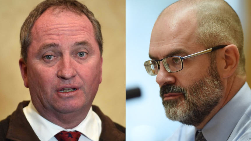 Agriculture Minister Barnaby Joyce and former department secretary Paul Grimes.