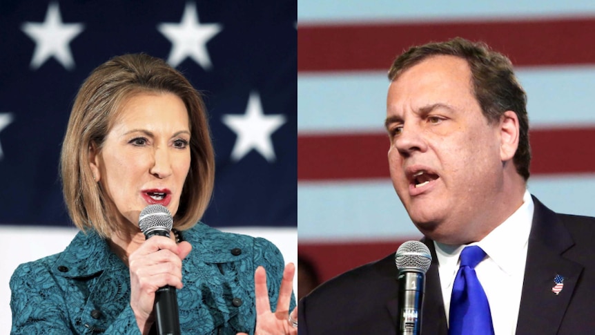 Carly Fiorina Chris Christie composite