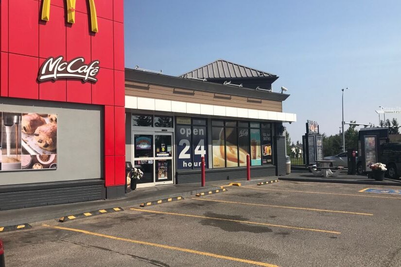 The west side of the McDonald's store where Ms Douglas went through Drive thru