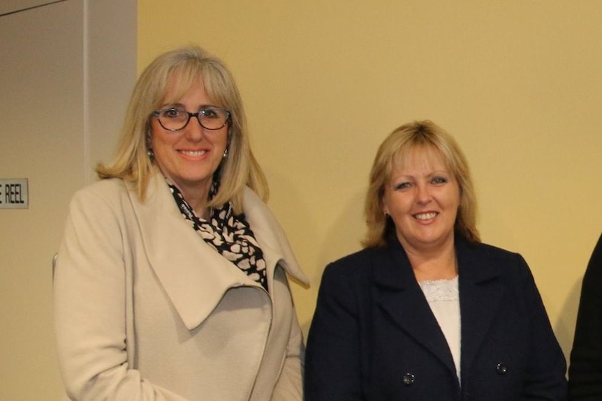 Bendigo mayor Margaret O'Rourke stands beside Julie Hoskin.